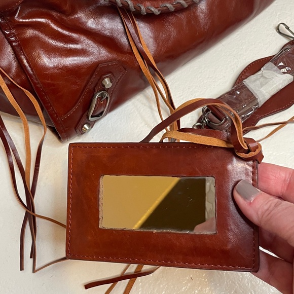 Vintage Y2K Balenciaga Paris City Leather boho bag with fringe and accessories - Picture 4 of 13